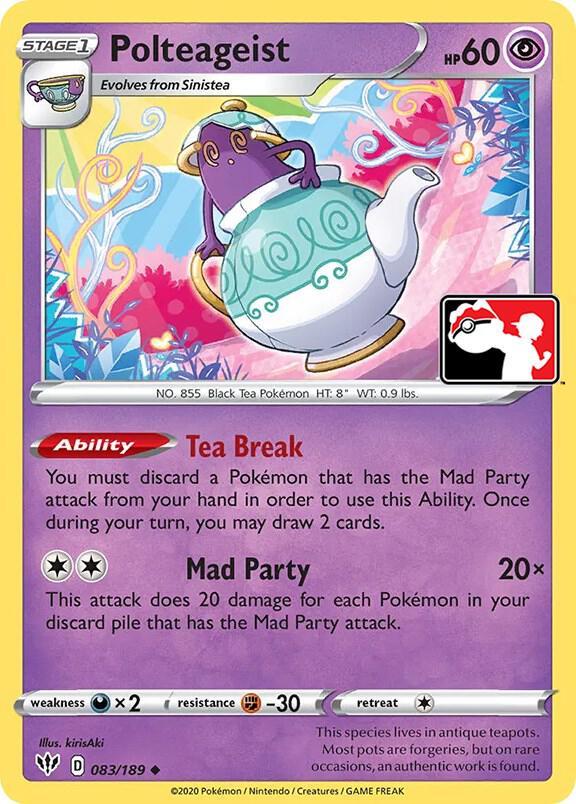 Darkness Ablaze Polteageist [Prize-Pack] Pokémon card